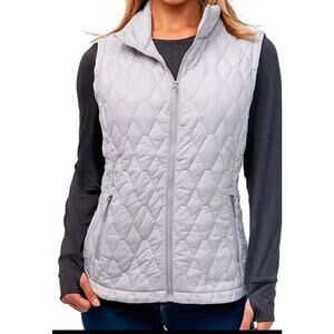 Free Country Quilted Puffer Full Zip Vest In Shell Grey size Small